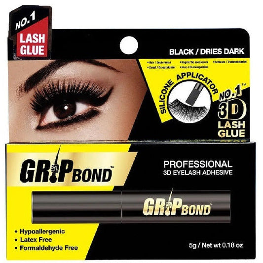 EBIN NEW YORK Grip Bond Latex-Free Lash Adhesive With Silicone Applicator - White