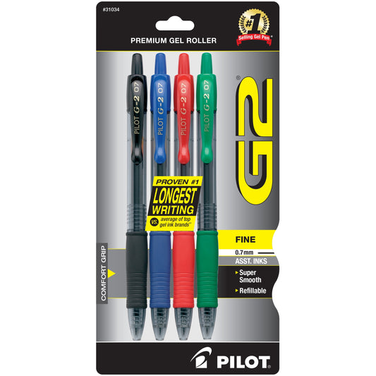 Pilot G2 Boost Gel Pen - Assorted Pinks, 4 pack