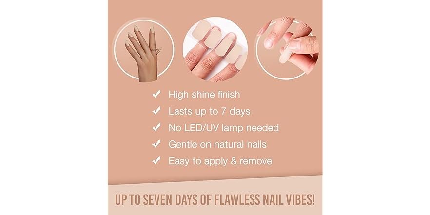 Ardell Nail Addict Gel Nail Strips Set  - Cheers to Rosé