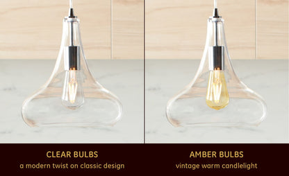 GE Lighting Vintage Edison Style LED Light Bulbs, 60 Watt Warm Candle Light, 2 pack