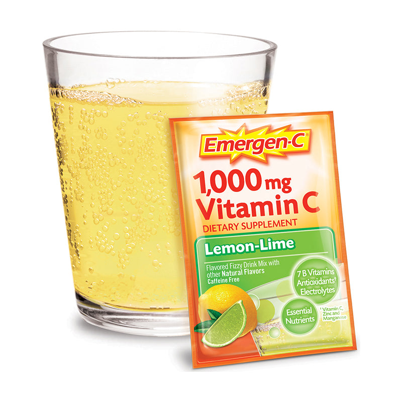 EMERGEN-C VIT C 1000MG LEMON LIME 30CT