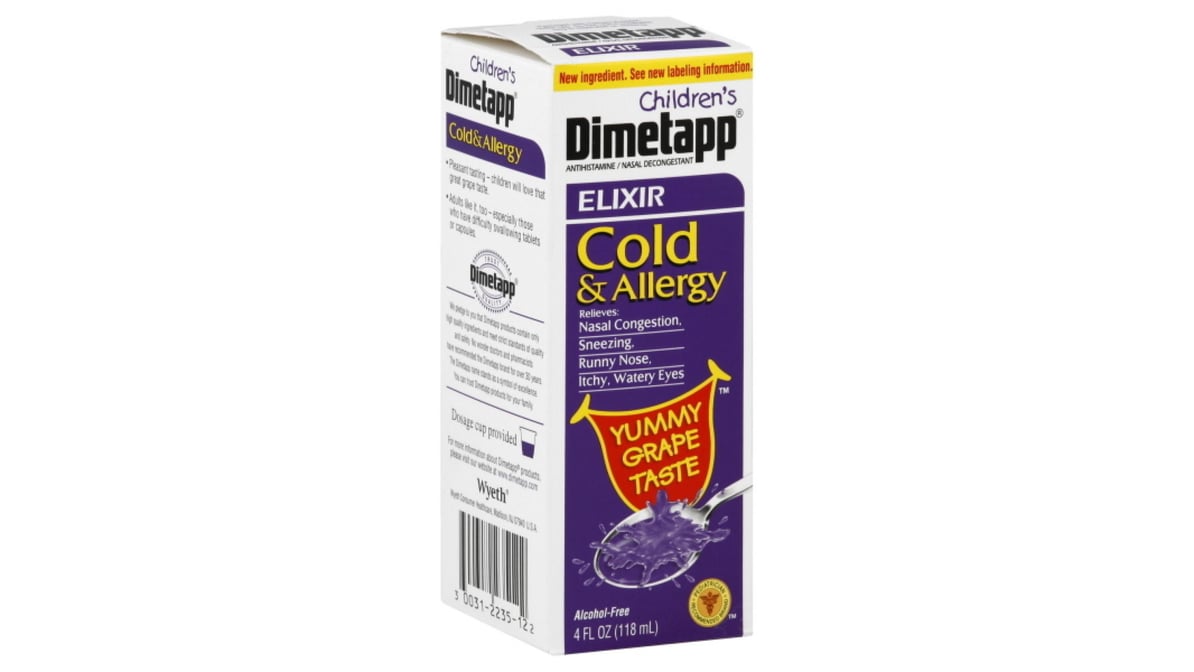 DIMETAPP CHILD COLD COUGH GRAPE LIQ 8OZ