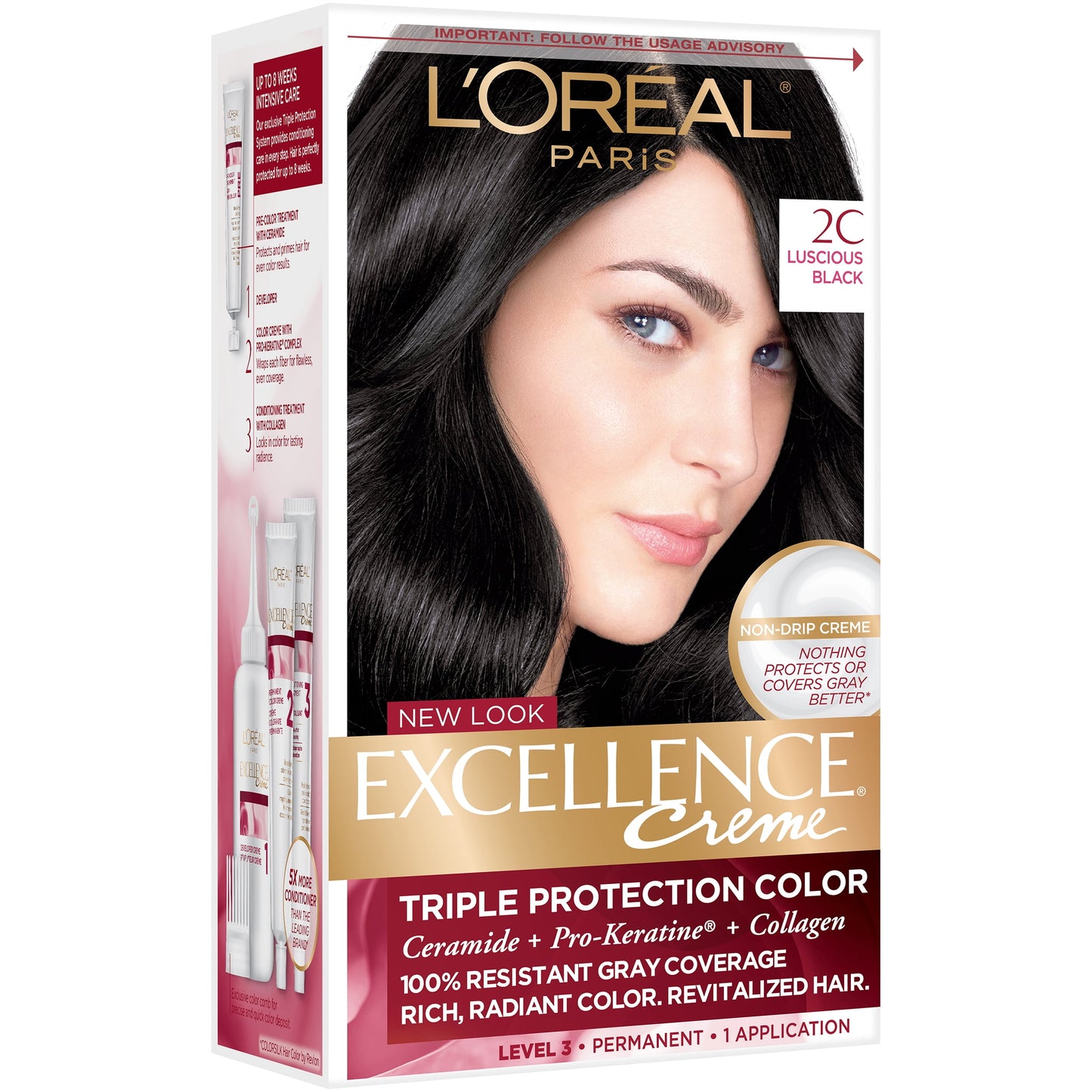 L'ORÉAL PARIS Excellence Triple Protection Permanent Hair Color, 02 Extra Light Natural Blonde, 6.3 fl. oz.
