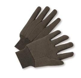 AWP Dotted Brown Jersey Work Gloves, Large