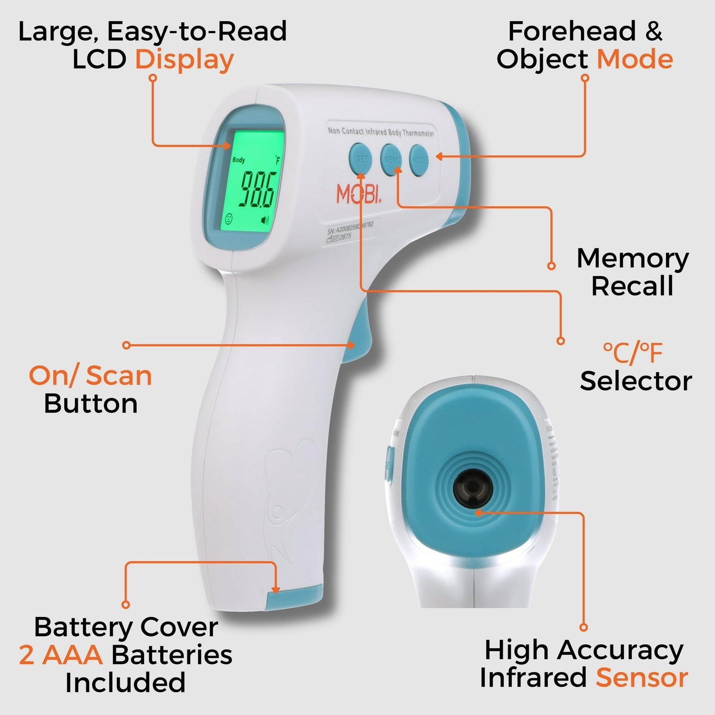 MOBI DIGITAL ORAL THERMOMETER 48CT DS