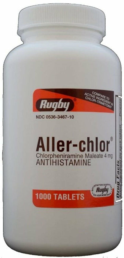 ALLER CHLOR 4 MG TAB 1000 RUGBY