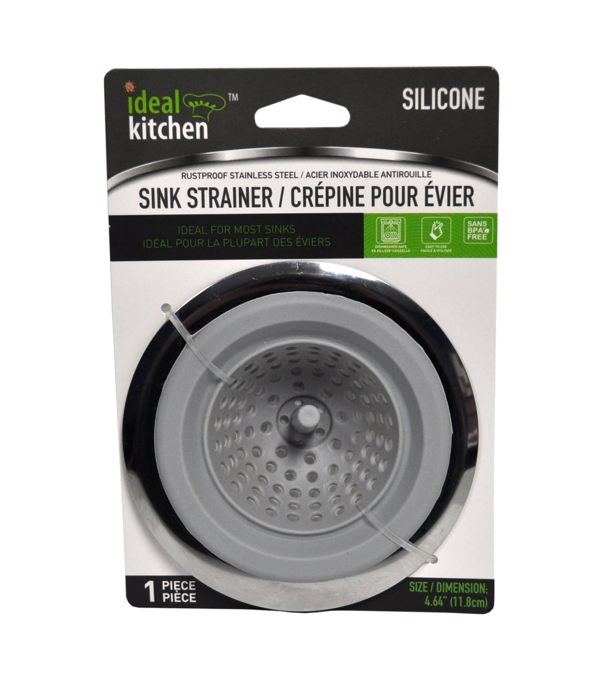 Home Basics Flexible Silicone Sink Strainer - Assorted Colors
