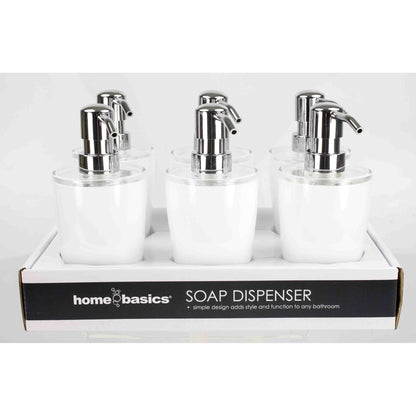 Home Basics Acrylic Plastic Soap Dispenser, Grey, 10 oz