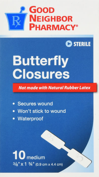 GNP BANDAGE MED BTRFLY 10CT