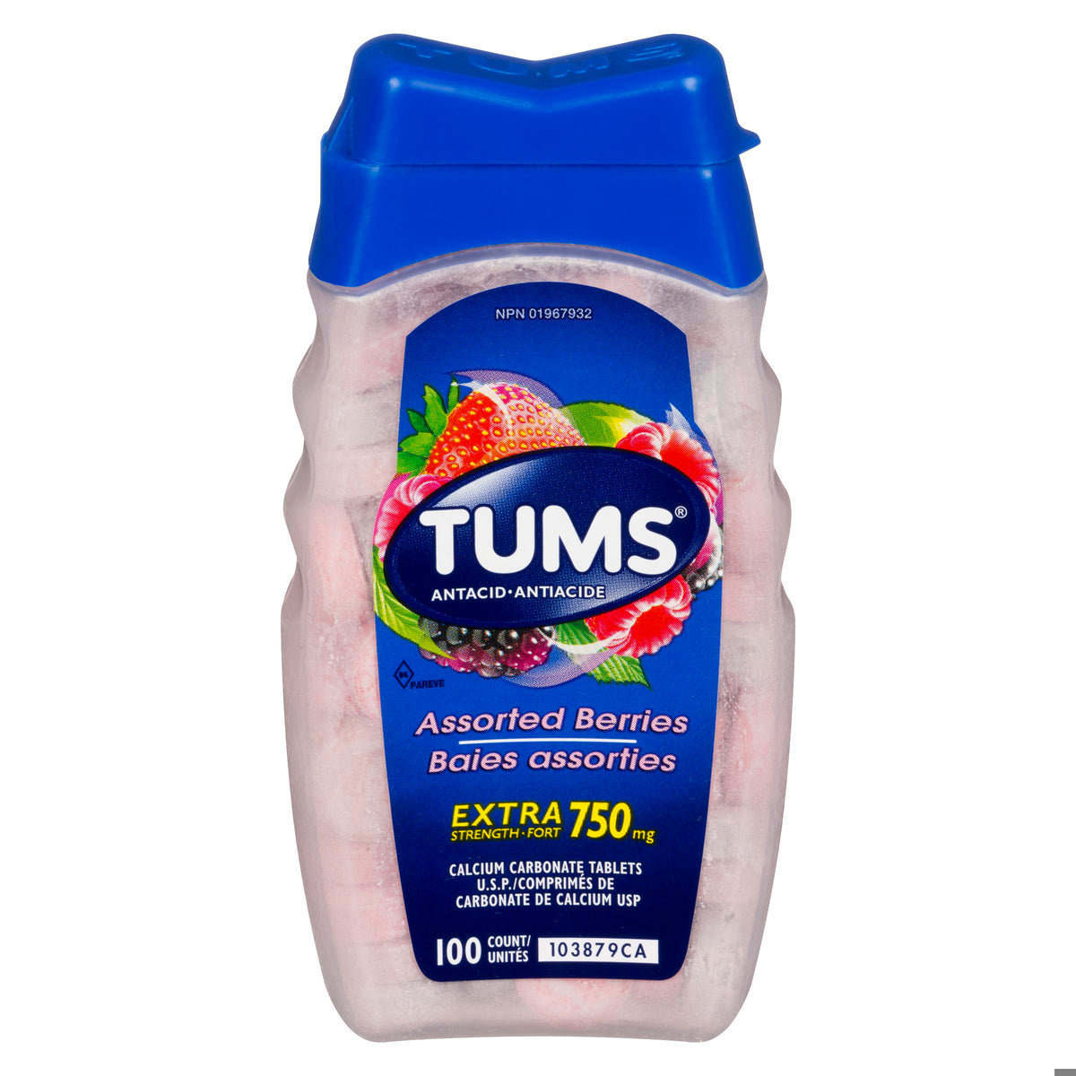 TUMS E-X CW 750MG 96 ASTD BTL
