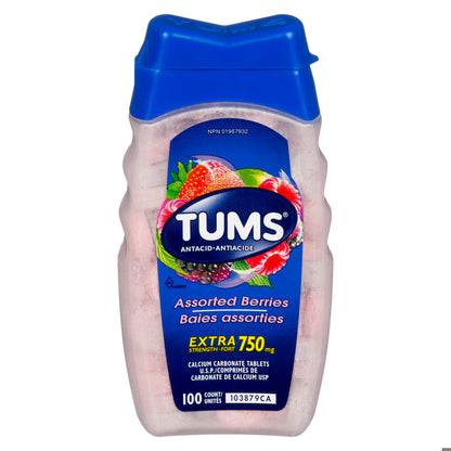 TUMS E-X CW 750MG 96 ASTD BTL