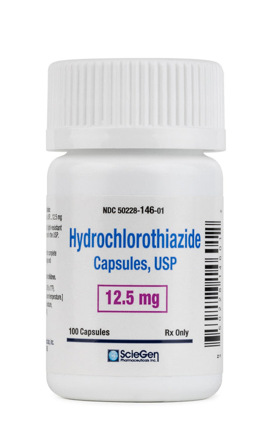 HYDROCHLOROTHIAZIDE CP 12.5MG1000