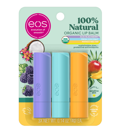 eos Limited Edition Lip Balm Variety Pack - Tropical Chiller, 4 count