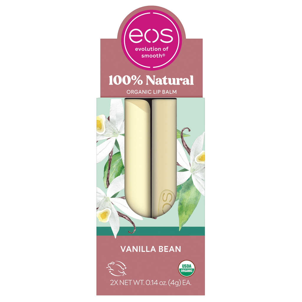 eos Natural Shea Lip Balm - Vanilla Bean, Sweet Mint, & Strawberry Sorbet, 3 count
