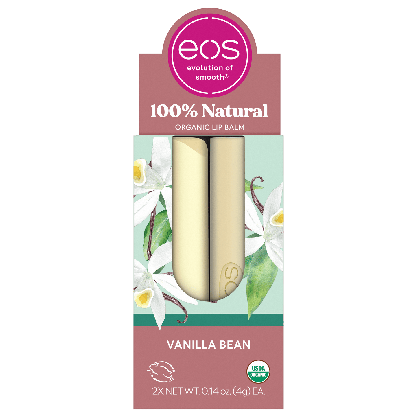 eos Natural Shea Lip Balm - Vanilla Bean, Sweet Mint, & Strawberry Sorbet, 3 count