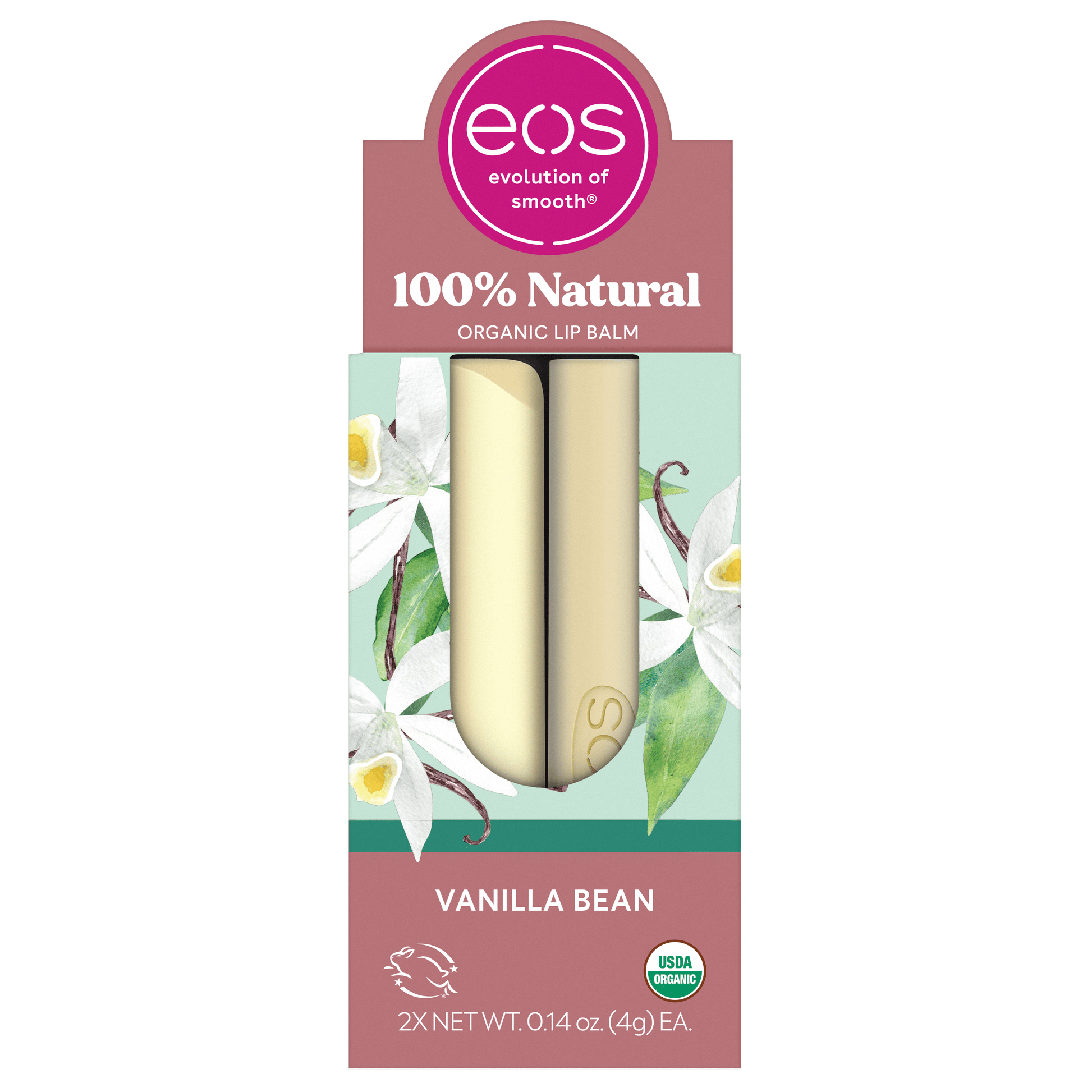 eos Natural Shea Lip Balm - Vanilla Bean, Sweet Mint, & Strawberry Sorbet, 3 count