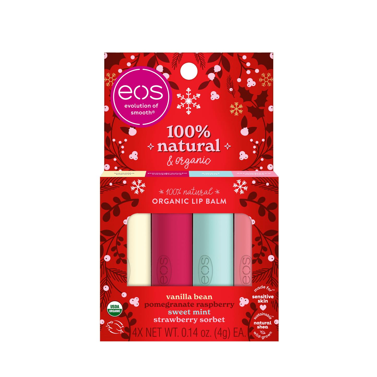 eos Limited Edition Lip Balm Variety Pack - Sunrise Smoothie, 4 count