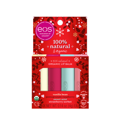 eos Limited Edition Lip Balm Variety Pack - Nilla' Milkshake, 4 count