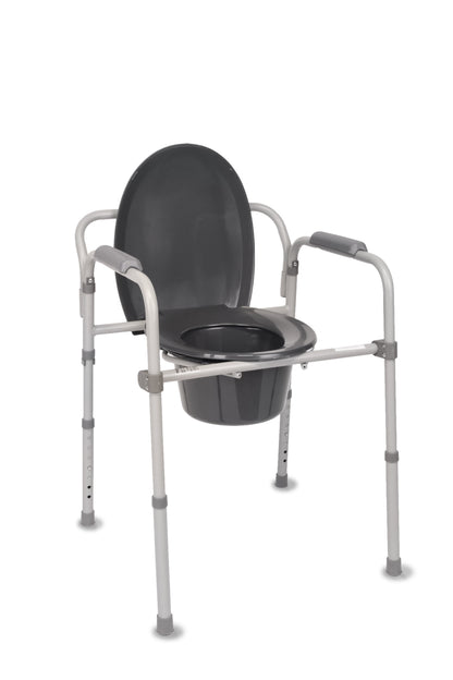 COMMODE 3N1 STEEL EQ BEDSIDE