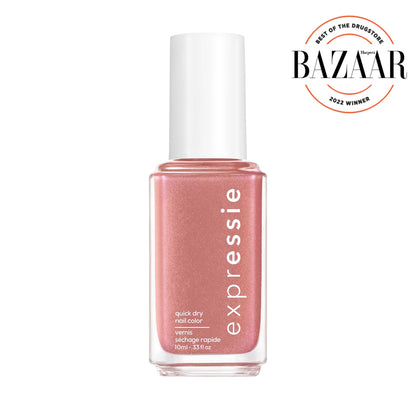essie expressie Quick-Dry Vegan Nail Polish, 090 Take The Espresso, 0.33 fl oz