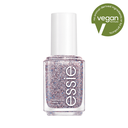 essie salon-quality nail polish, vegan, opalescent glitter, Congrats, 0.46 fl oz