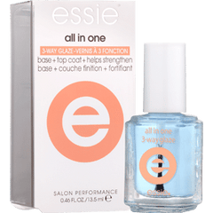 essie All In One Base Coat and Top Coat, 3-Way Glaze, 0.46 fl oz