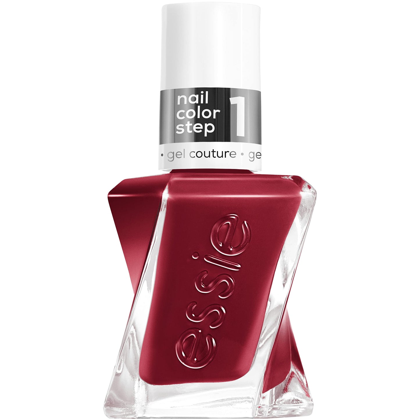 essie gel couture  gel-like nail polish, vegan, red, put In the patchwork, 0.46 fl oz