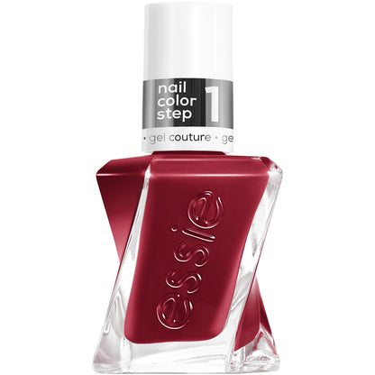 essie gel couture  gel-like nail polish, vegan, red, put In the patchwork, 0.46 fl oz