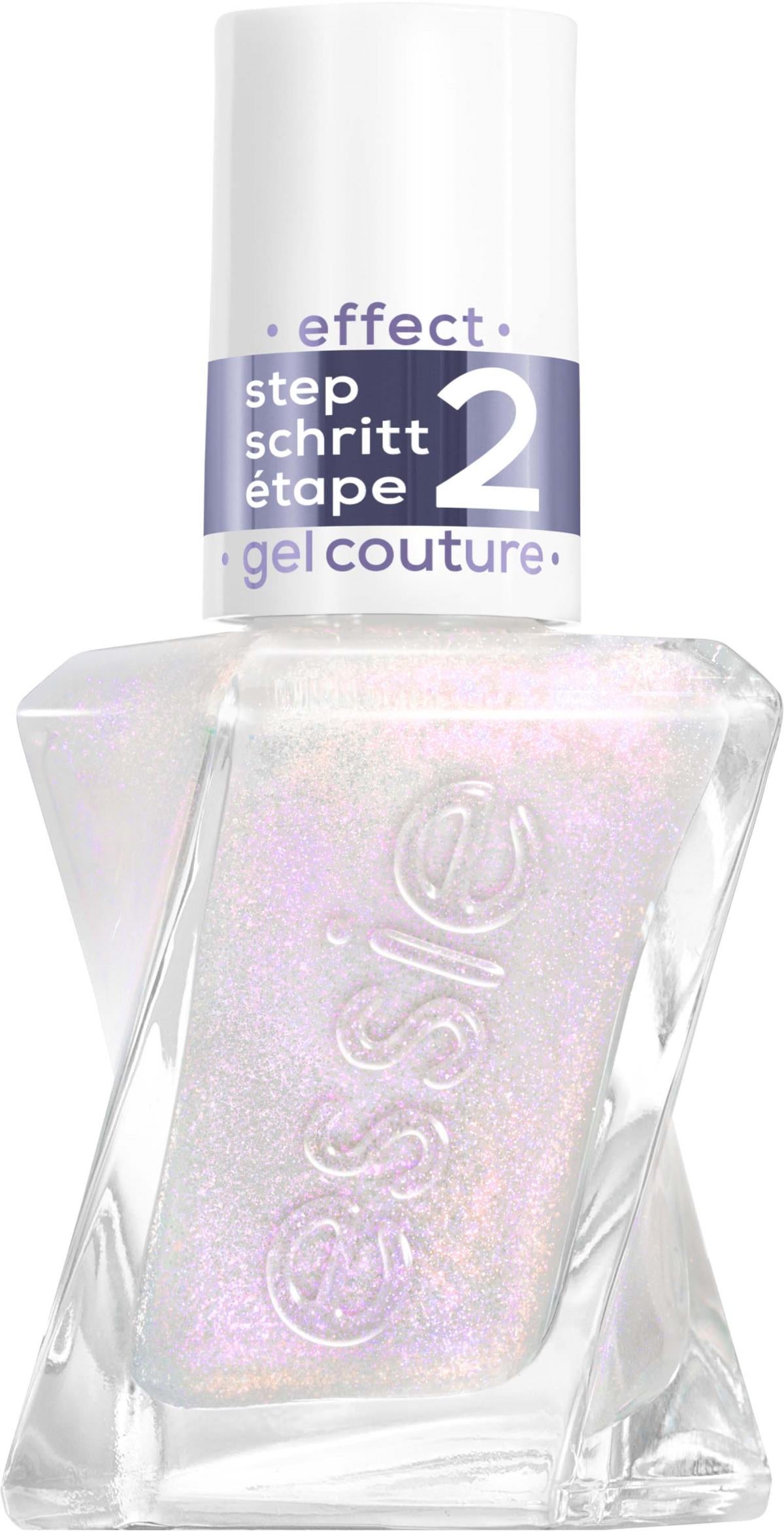 essie Gel Couture Metallic Glaze Long Wear Top Coat Salon-Quality Vegan Nail Polish - Crushed Gold