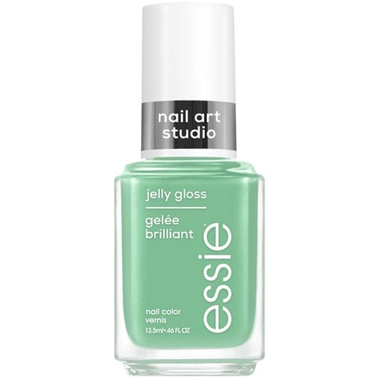 essie Nail Art Studio  jelly gloss nail polish, vegan, sheer green, cactus jelly, 0.46 fl oz