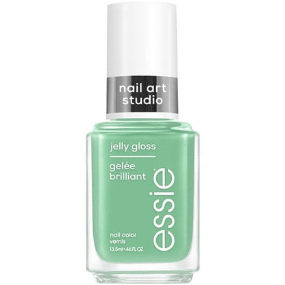 essie Nail Art Studio  jelly gloss nail polish, vegan, sheer green, cactus jelly, 0.46 fl oz