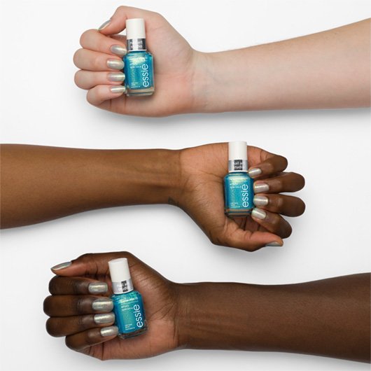 essie Nail Art Studio special effects nail polish, pearl, vegan, blue, frosted fantasy, 0.46 fl oz