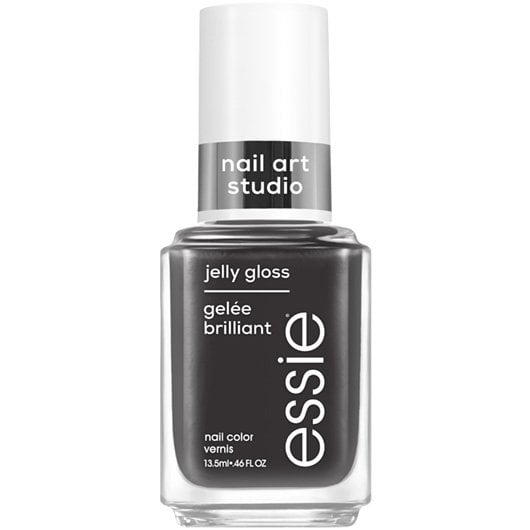 essie Nail Art Studio  jelly gloss nail polish, vegan, sheer black, ink jelly, 0.46 fl oz