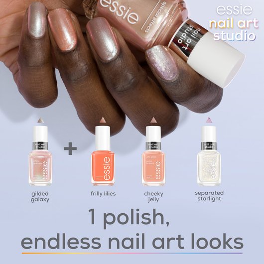 essie Nail Art Studio special effects nail polish, shimmer, vegan, pink, astral aura, 0.46 fl oz