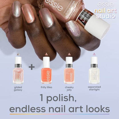 essie Nail Art Studio special effects nail polish, shimmer, vegan, pink, astral aura, 0.46 fl oz