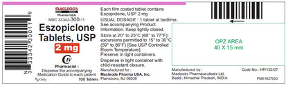 ESZOPICLONE TB 2MG 100         C4