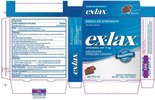 EX-LAX CW 15MG 48 CHOCOLATE