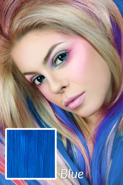 CALYPSO CLIP HAIR EXT 15   BLUE