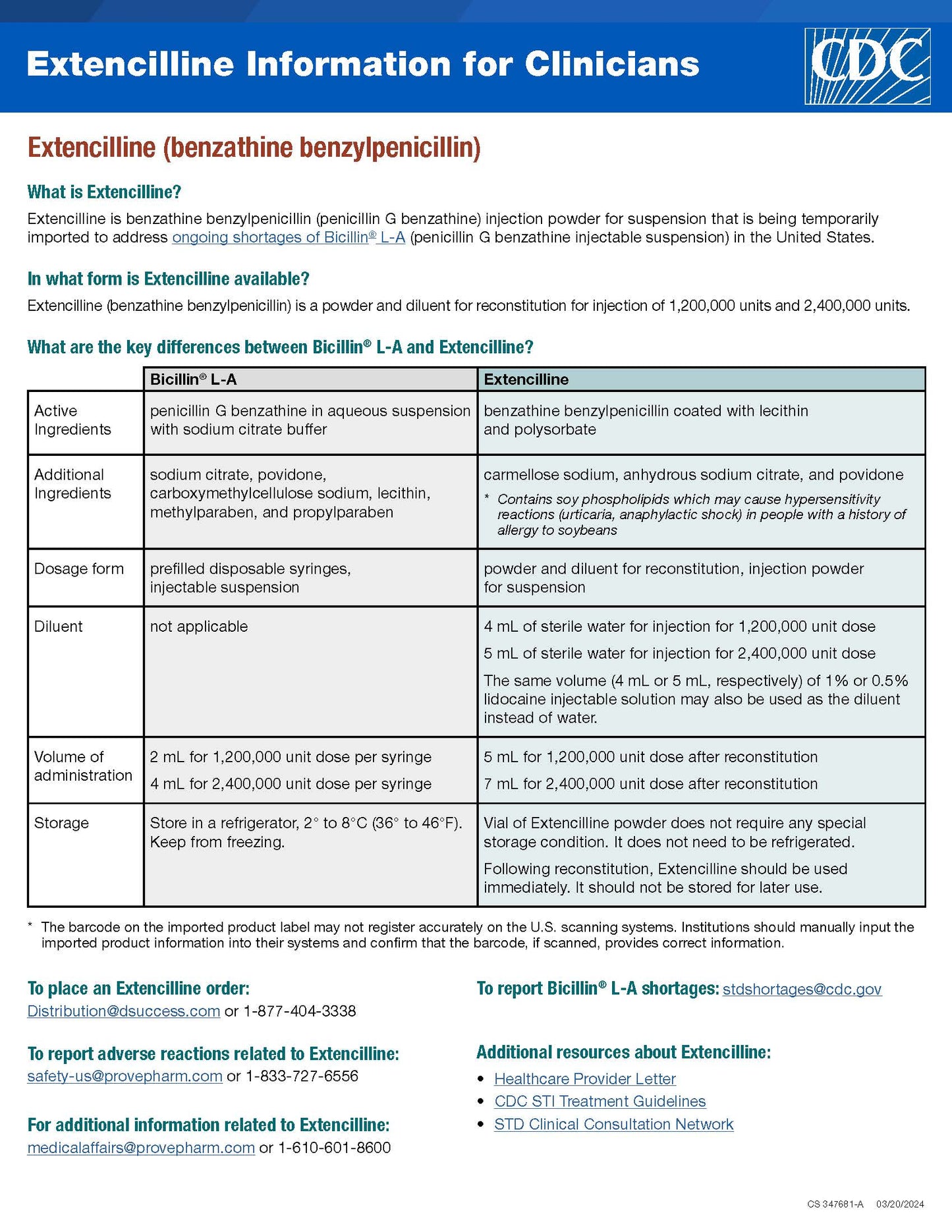 EXTENCILLINE SD 1.2MU/ML 20ML