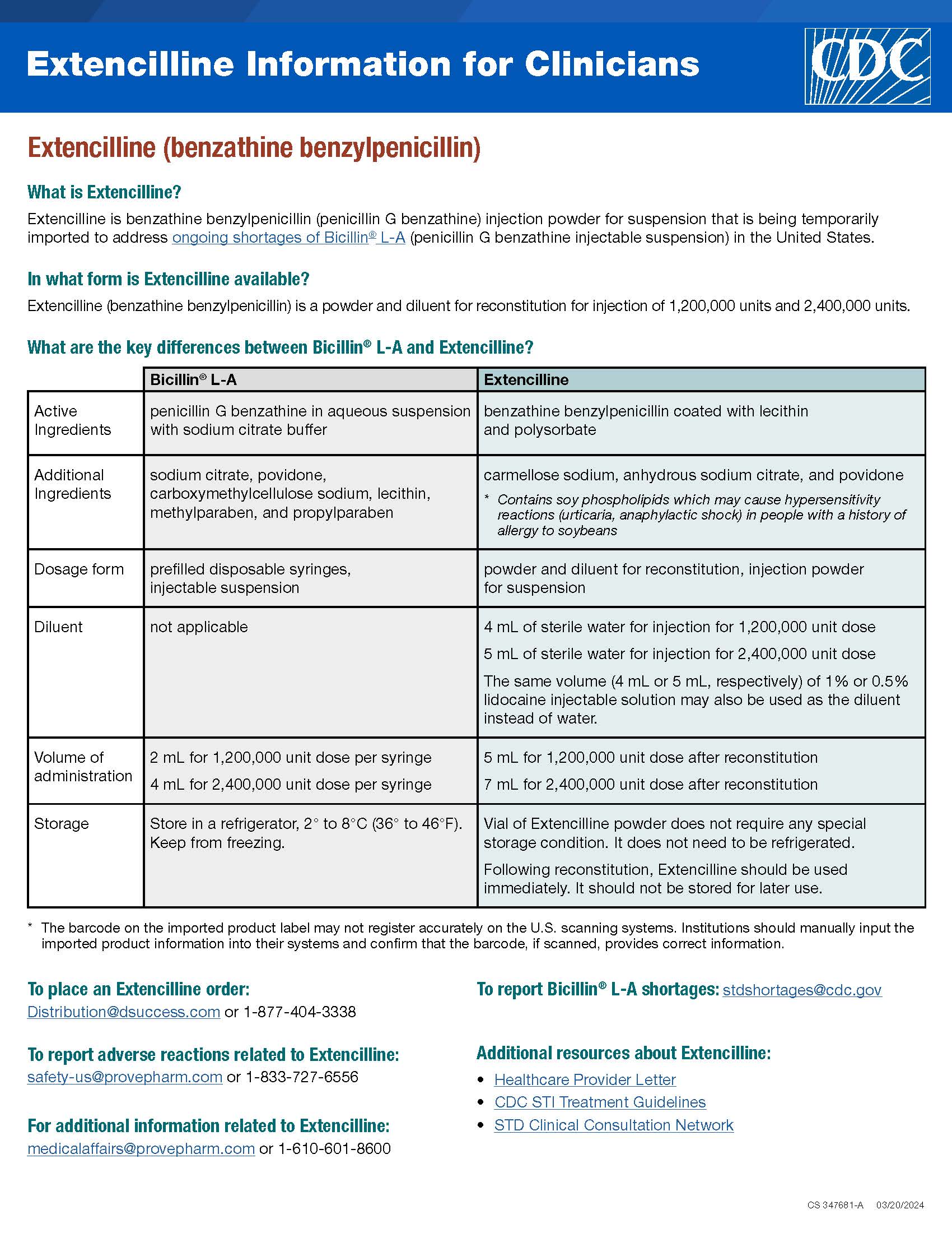 EXTENCILLINE SD 1.2MU/ML 20ML