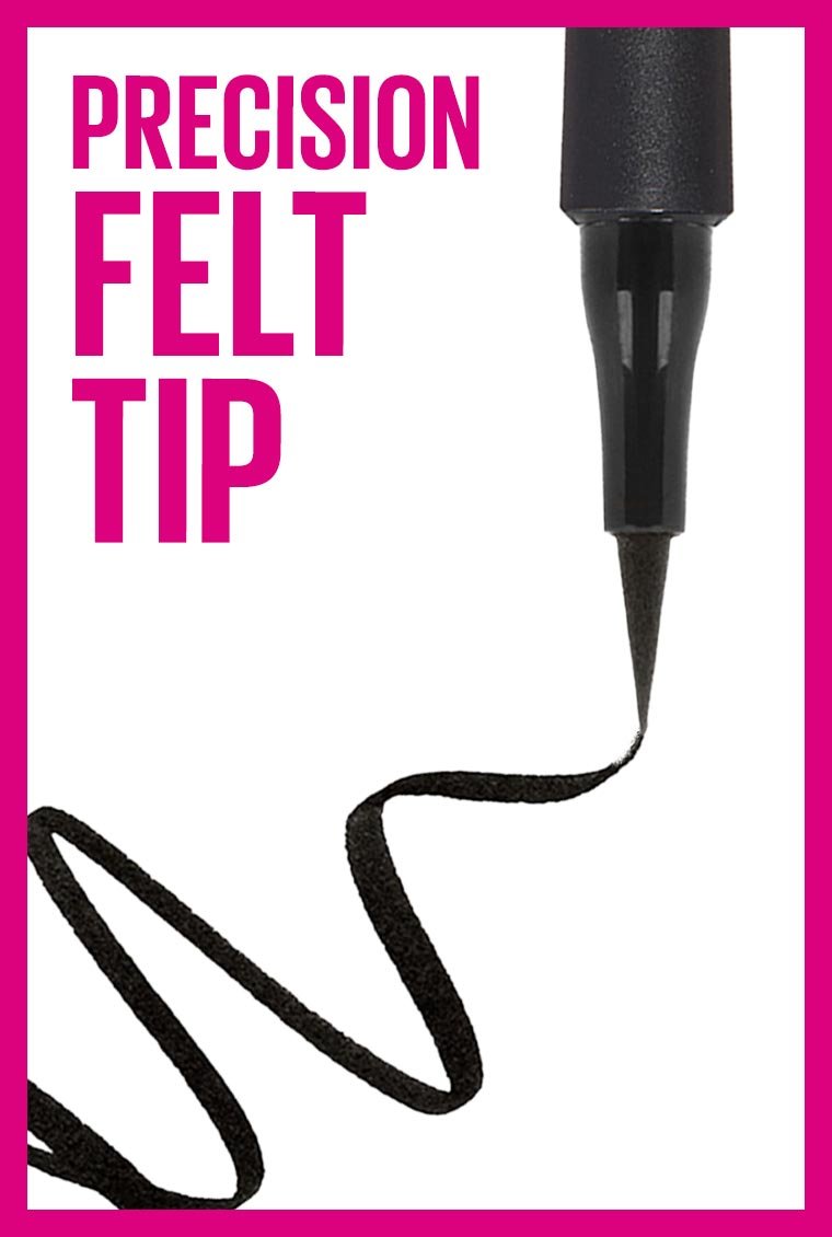MAYBELLINE New York Master Precise Mini All Day Liquid Eyeliner Makeup, Travel Size, Satin Black