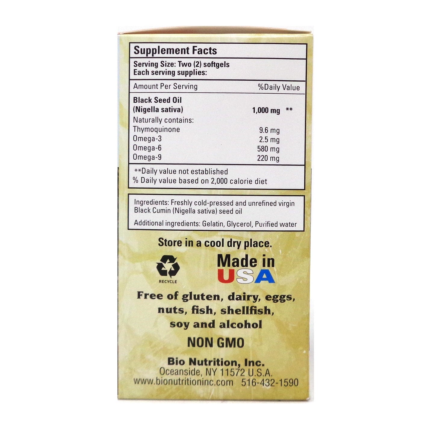 BIO NUTRITION PREMIUM BLACK SEED OIL