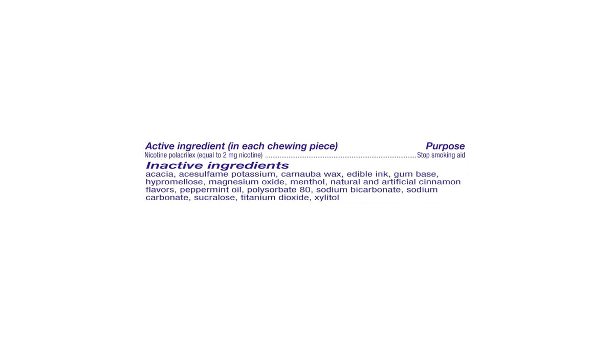 NICORETTE GUM 2MG CINNAMON 160 CT