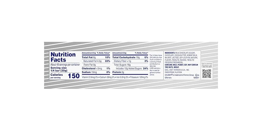 CHUNKY MILK CHOCOLATE 24X1.4OZ