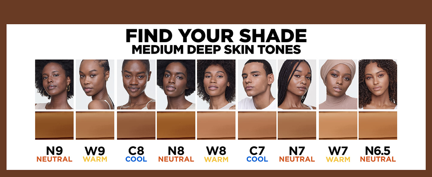 L'ORÉAL PARIS True Match Super-Blendable Foundation, Medium Coverage, C7, Medium Deep, 1 fl. oz.