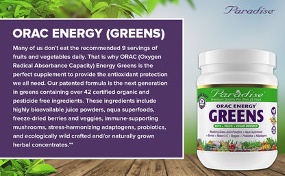 PARADISE HERBS ORAC ENERGY PROT GREENS