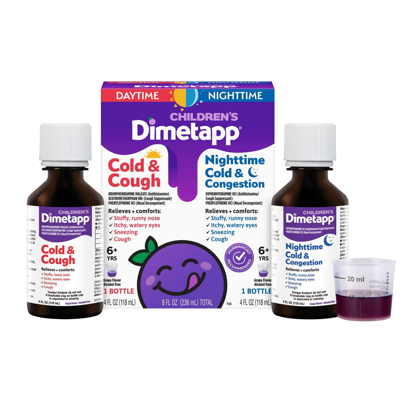 DIMETAPP COLD AND ALLERGY GRAPE SYR 8OZ