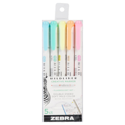 Zebra Mildliner Double Ended Creative Marker - Dark Blue