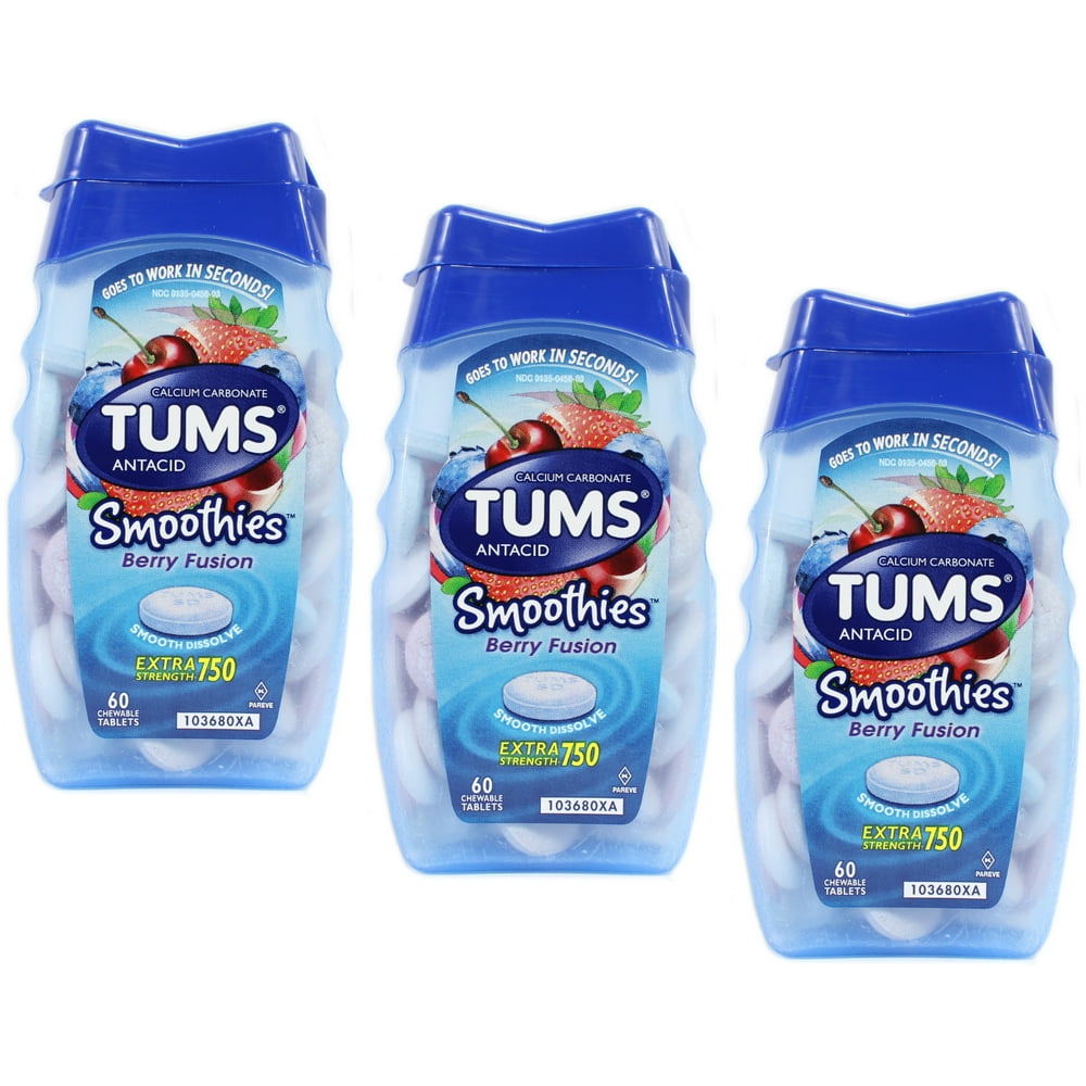 TUMS SMOOTHIE TABLET BERRY 60CT