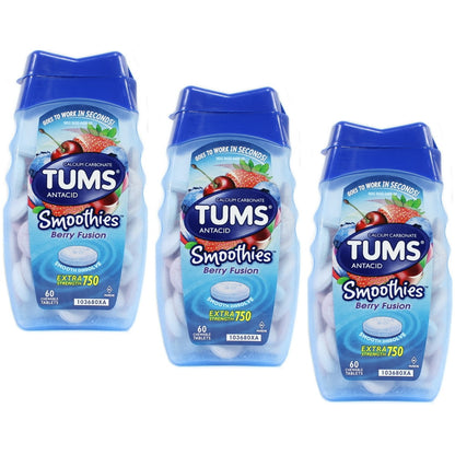 TUMS SMOOTHIE TABLET BERRY 60CT